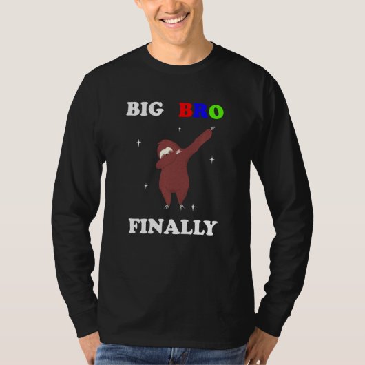 T-shirt Big Brother Enfin Sloth Faire-part (Devant)