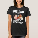 T-shirt Big Brother of the Birthday Boy Farm Animal Cow Pi<br><div class="desc">Big Brother of the Birthday Boy Farm Animal Cow Cow Chien</div>