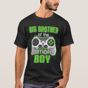 T-shirt Big Brother Of The Birthday Boy Vidéo Jeu B-Day G