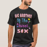T-shirt Big Brother Of The Sweet Six 6th Donut Birthday Pa<br><div class="desc">Big Brother Of The Sweet Six 6th Donut Birthday Party Thème</div>