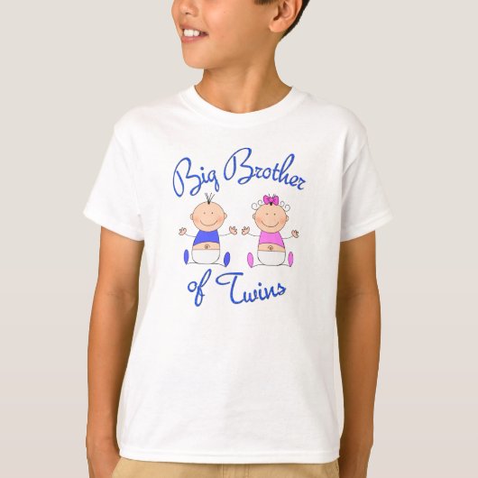 T-shirt Big Brother of Twin Babies (Devant)