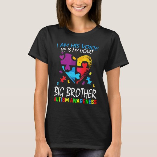 T-shirt Big Brother Sensibilisation sur l'autisme Je Suis (Devant)