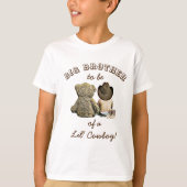 T-shirt Big Brother sera un Lil' Cowboy & Teddy Bear (Devant)
