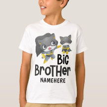 Big Brother Superhero Cat Illustration Custom
