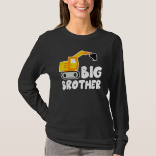 T-shirt Big Brother Tractor Toddler Excavator Cute