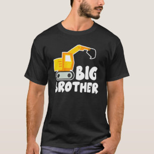 T-shirt Big Brother Tractor Toddler Excavator Cute