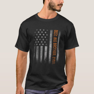 T-shirt Big Brother USA Drapeau Fête des pères Cadeau de f
