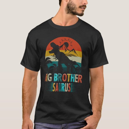 T-shirt Big Brothersaurus Rex Dinosaure Big Brother Saurus (Devant)