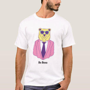 T-shirt Big Bruno - Ours en costume rose