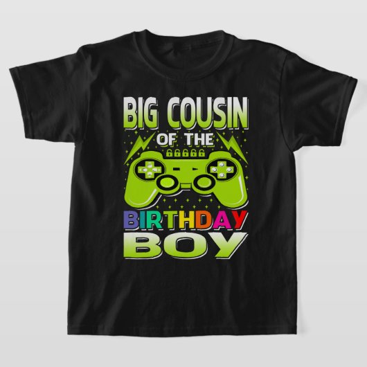 T-shirt BIG COUSIN Du Jeu Vidéo Correspondant Pour Garçon  (Poser)