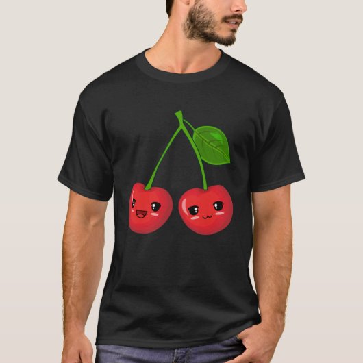 T-shirt Big Cute Cherries Halloween Costume Red Cherry (Devant)