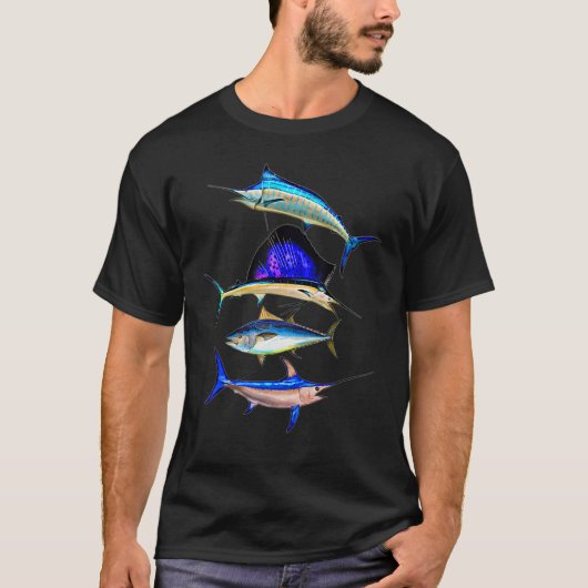 T-shirt Big Deep Sea Sport Poisson Marlin Espadon Sailfish (Devant)