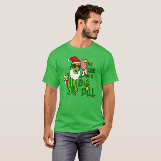 T-shirt Big Dill Pickball Père Noël (Devant entier)