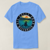 T-shirt Big Falls Pond Wisconsin Kayaking (Design devant)