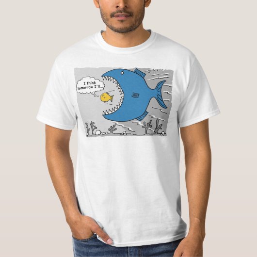 T-shirt Big Fish sur le point de manger un petit Débardeur (Devant)