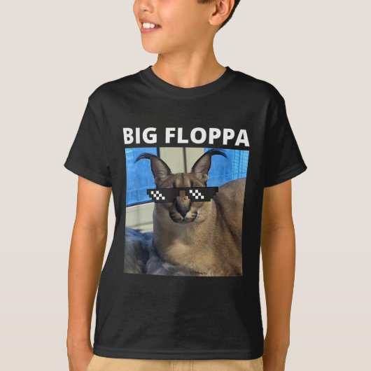 T-shirt Big Floppa Mat Chat (Devant)