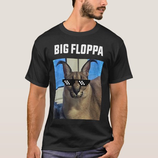 T-shirt Big Floppa Mat Chat (Devant)