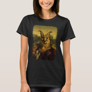 T-shirt Big Floppa mème mignonne Caracal Chat avec arme