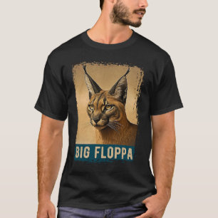 T-shirt Big Floppa Pour Enfants Mème Cute Caracal Chat Vin