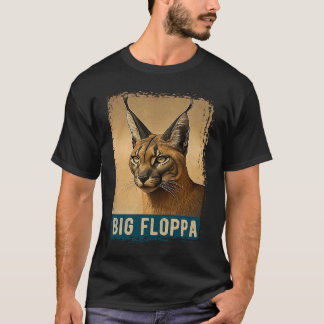 T-shirt Big Floppa Pour Enfants Mème Cute Caracal Chat Vin