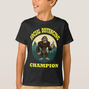 T-shirt Big Foot Distancing Social Drôle