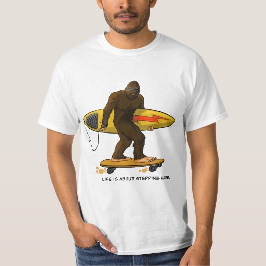 T-shirt Big foot surfer (Devant)