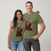T-shirt Big Grizzly Bear Wildlife Art Cadeau (Unisexe)