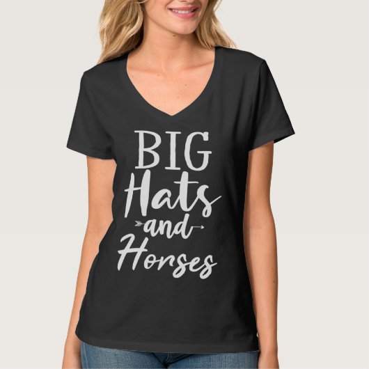 T-shirt Big Hats And Horses  Essential (Devant)