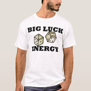 T-shirt Big Luck Energy Casino Joueur carte de jeu Lucky