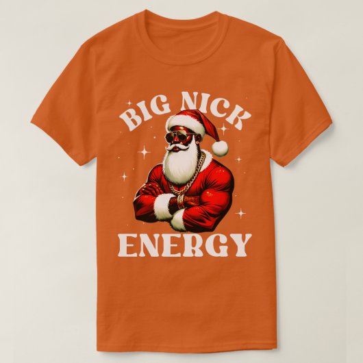 T-shirt Big Nick Energy African American Père Noël Chris (Design devant)