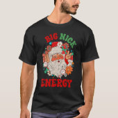 T-shirt Big Nick Energy Retro Hippie Santa Claus Noël (Devant)