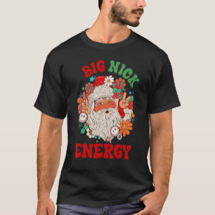 T-shirt Big Nick Energy Retro Hippie Santa Claus Noël