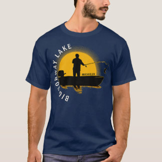 T-shirt Big Norway Lake Fishing Michigan Sunrise