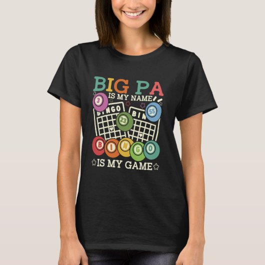 T-shirt Big Pa Est Mon Nom Bingo Est Mon Jeu Drôle Bingo G (Devant)