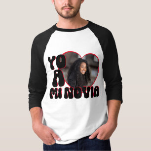 T-shirt Big Photo Heart Yo Amo a Mi Novia