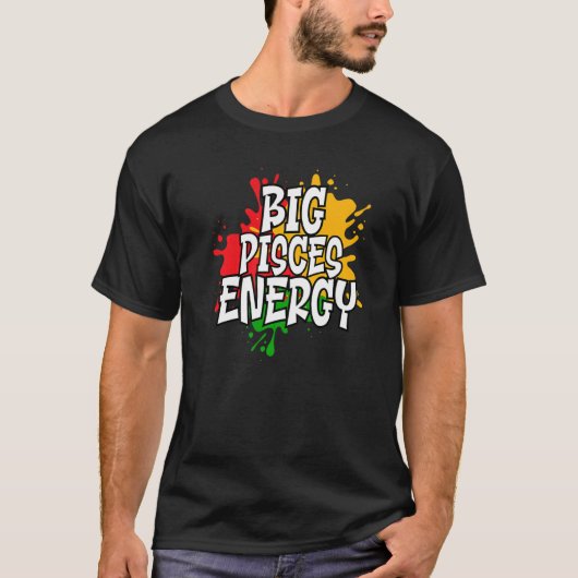 T-shirt Big Pisces Zodiac Energy (Devant)