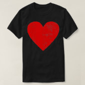 T-shirt Big Red Heart Valentine's Day Premium (Design devant)