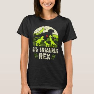 T-shirt Big Sis Dinosaur T Rex Big Sissaurus 4 Enfants Fam