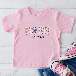 T-Shirt Big Sis Est 2024 Chemise   Faire-part bébé