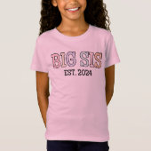T-Shirt Big Sis Est 2024 Chemise | Faire-part bébé (Devant)