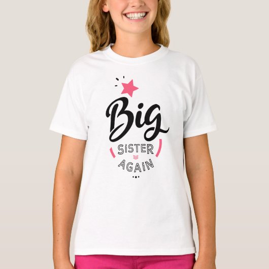 T-shirt Big sister again (Devant)