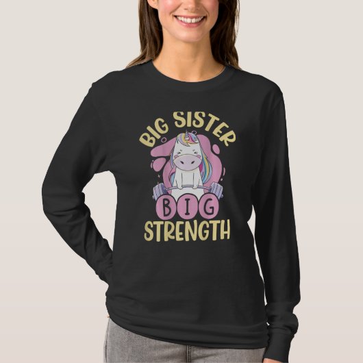 T-shirt Big Sister, Big Strength Backprint Big Sister (Devant)