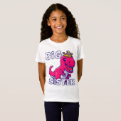 T-Shirt Big Sister Dinosaur (Devant entier)