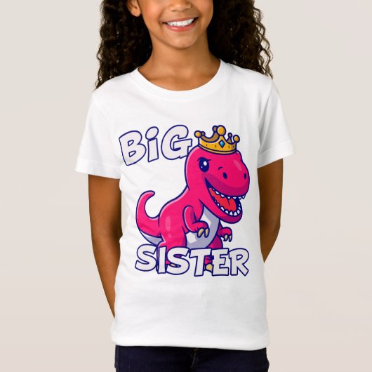 T-Shirt Big Sister Dinosaur (Devant)