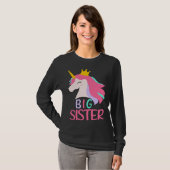 T-shirt Big sister finally Unicorn (Devant entier)