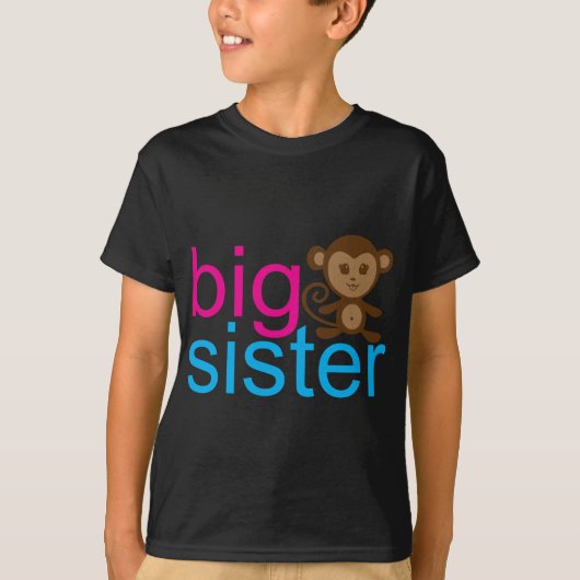 T-shirt Big Sister Monkey (Devant)