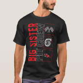 T-shirt Big Sister Pit Crew Voiture Course Course Pilote R (Devant)