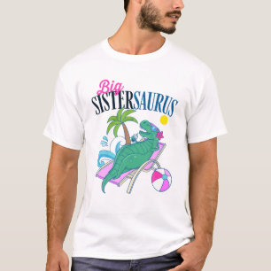 T-shirt Big Sistersaurus T Rex Soeur Saurus Famille Vacati