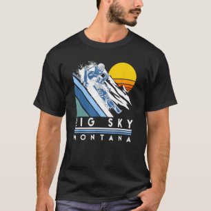T-shirt Big Sky Montana Retro Ski