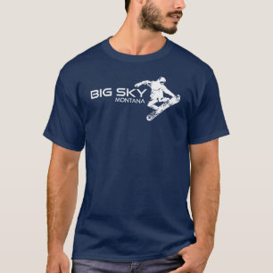 T-shirt Big Sky Resort Montana Snowboardeur